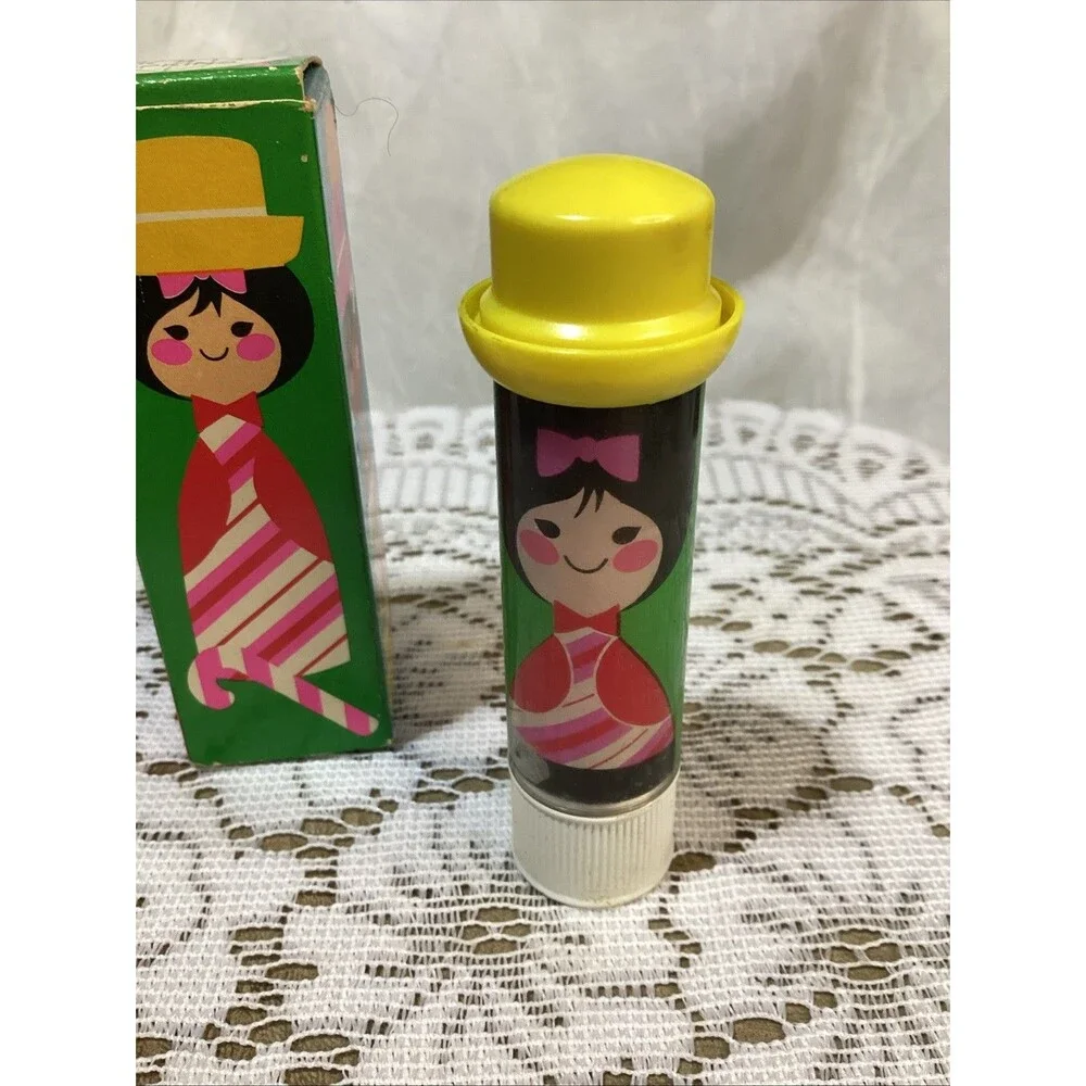 Vintage Avon Small World Lipkins French Mint Lip Pomade NOS Original Box USA